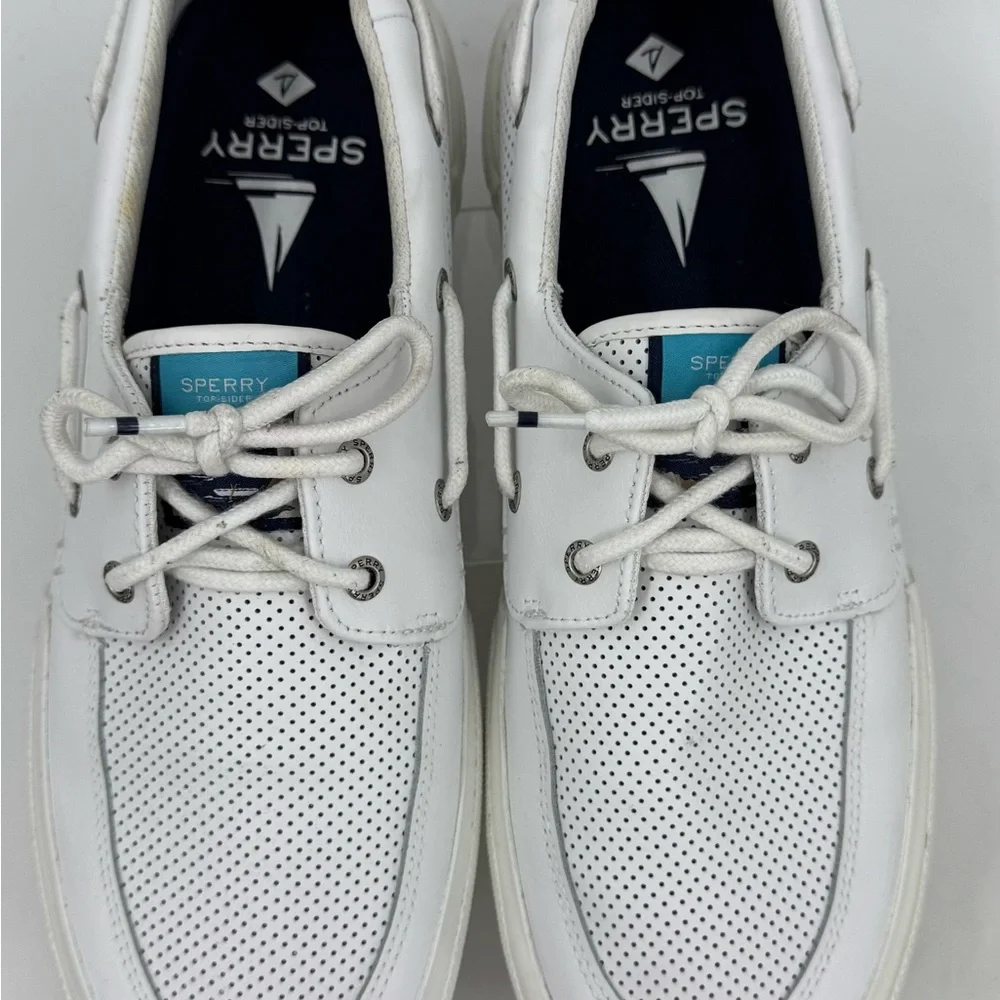 Sperry “Soletide” 2-Eye Sneakers White STS23160 Low Top Mesh Mens 12‎ Top Sider